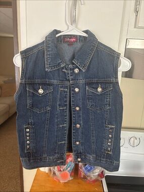 Shampoo Girls' Dark Blue Denim Vest Jacket